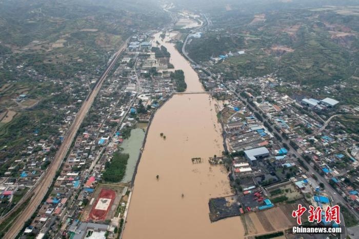 10月10日，山西省介休市義棠鎮(zhèn)，汾河水位上漲。 <a target='_blank' href='http://www.chinanews.com/'>中新社</a>記者 韋亮 攝