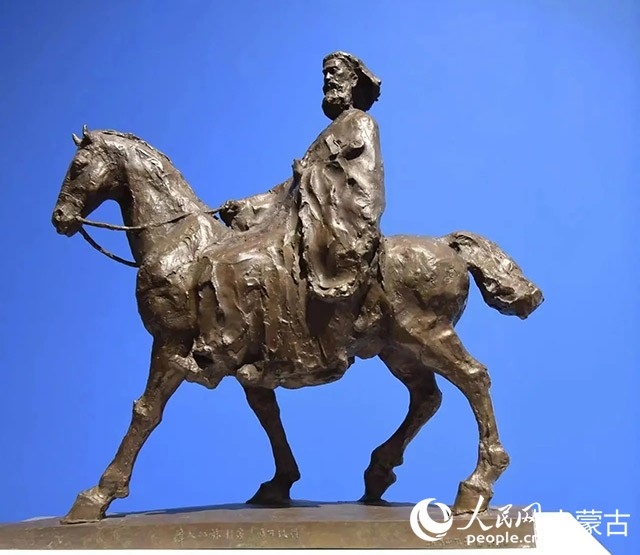 吳為山作品《馬可波羅》。人民網(wǎng)記者 富麗娟攝