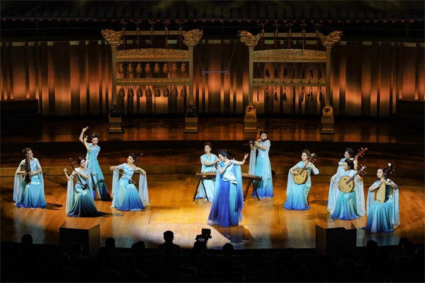 音樂會(huì)現(xiàn)場(chǎng)。中央民族樂團(tuán)供圖，房瀟攝