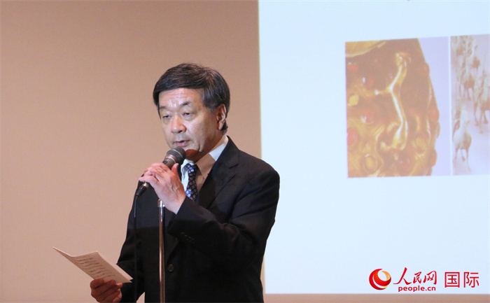主辦方代表、富士美術(shù)館館長五木田聰致辭。（人民網(wǎng) 許可攝）