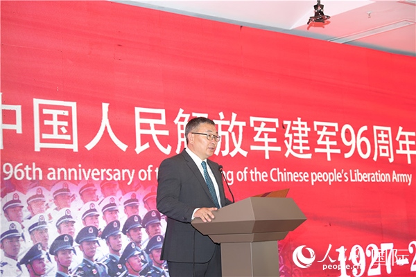 蒙古國國防部副部長瑪格奈致辭。人民網(wǎng)記者 霍文攝J