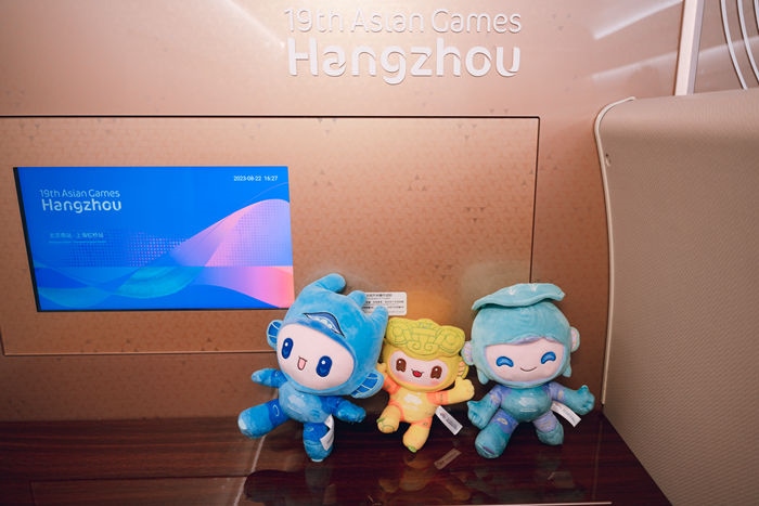 亞運會吉祥物。上海鐵路局融媒體中心供圖