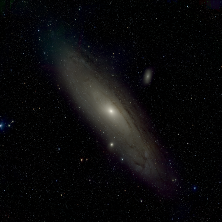 墨子巡天望遠鏡首光獲取的仙女座星系圖片。（中國科學技術大學供圖）