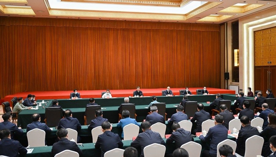  2023年6月8日上午，習(xí)近平在呼和浩特聽(tīng)取內(nèi)蒙古自治區(qū)黨委和政府工作匯報(bào)并發(fā)表重要講話。