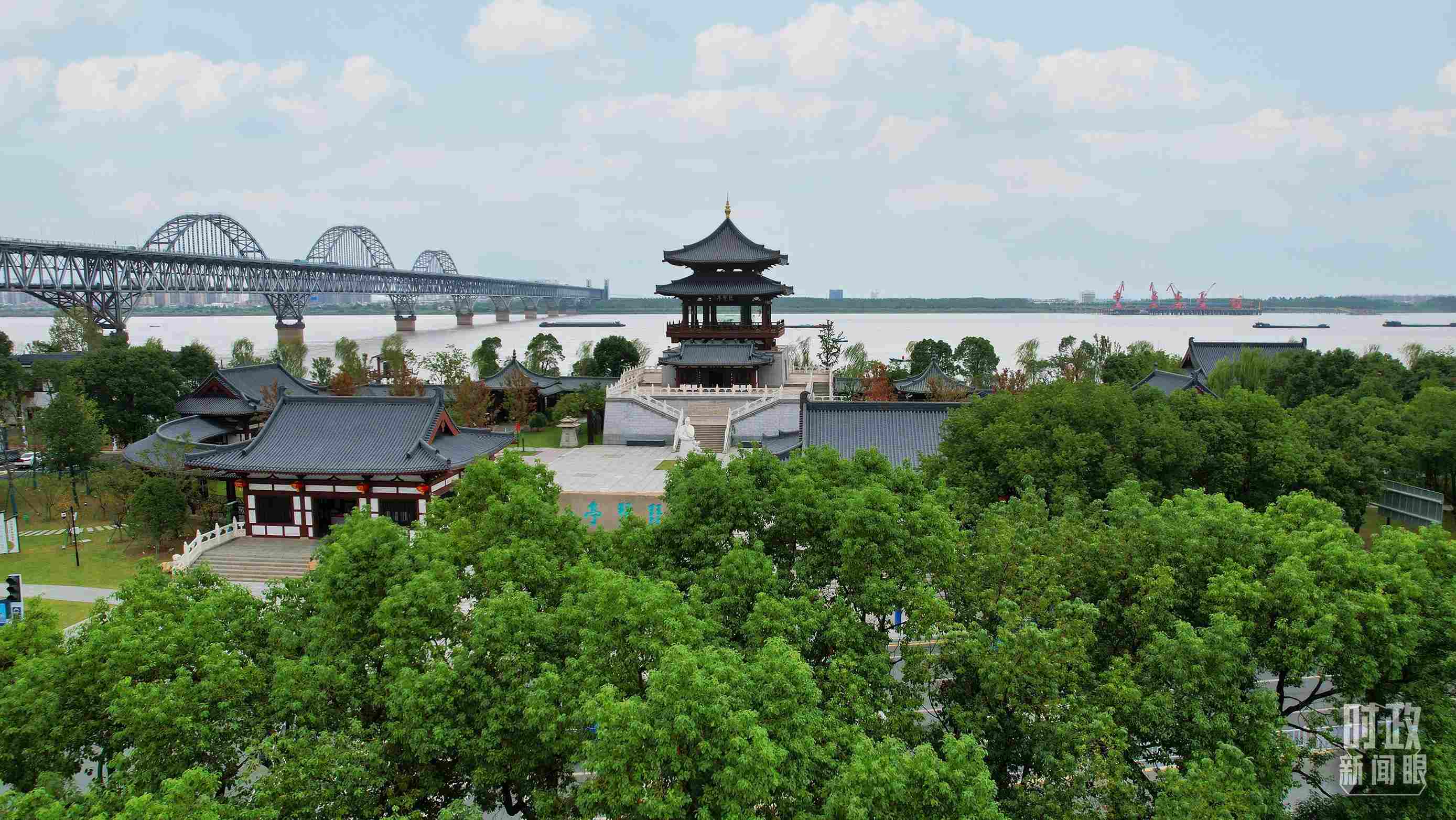 △長江國家文化公園九江城區(qū)段。（總臺記者劉陽拍攝）
