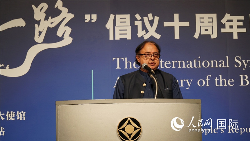 巴基斯坦駐日大使塔拉爾發(fā)言。人民網(wǎng) 蔣曉辰攝