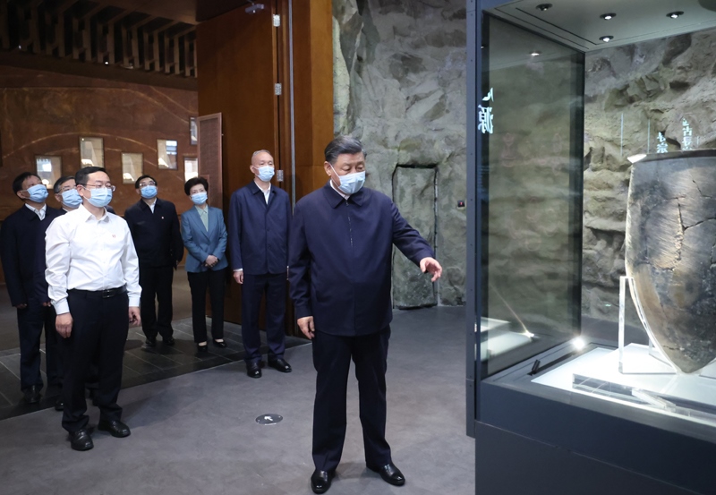 2023年6月2日，習(xí)近平來到中國歷史研究院內(nèi)的中國考古博物館調(diào)研。