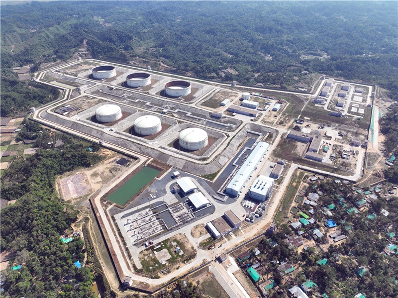 孟加拉國首個海陸一體化超大型石油儲運工程——單點系泊及雙線管道工程。中石油管道局供圖。