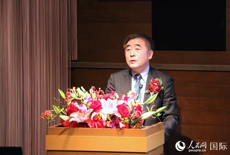 科盟會長楊克儉發(fā)表致辭。人民網(wǎng) 許可攝