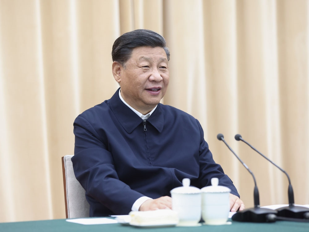 2021年5月14日上午，中共中央總書記、國家主席、中央軍委主席習(xí)近平在河南省南陽市主持召開推進(jìn)南水北調(diào)后續(xù)工程高質(zhì)量發(fā)展座談會(huì)并發(fā)表重要講話。新華社記者 鞠鵬 攝