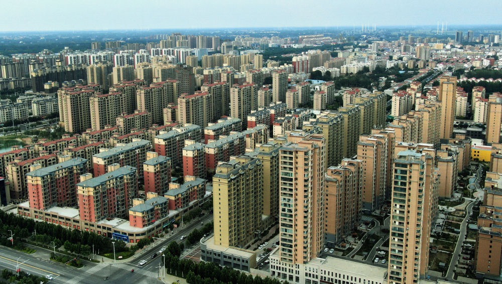 這是2021年6月23日拍攝的蘭考縣縣城（無人機(jī)照片）。新華社記者 李安 攝
