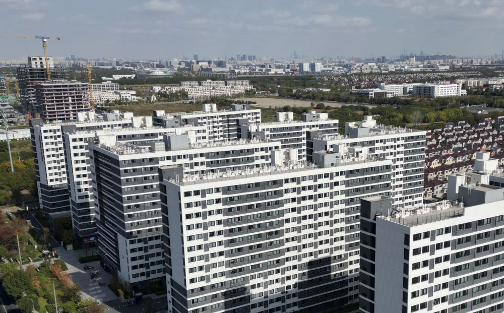 社區(qū)外景（無人機(jī)照片）。