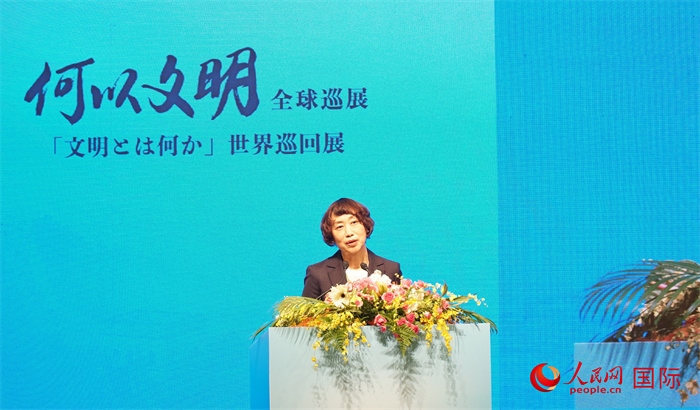 中央廣播電視總臺副臺長邢博致辭。人民網(wǎng) 蔣曉辰攝