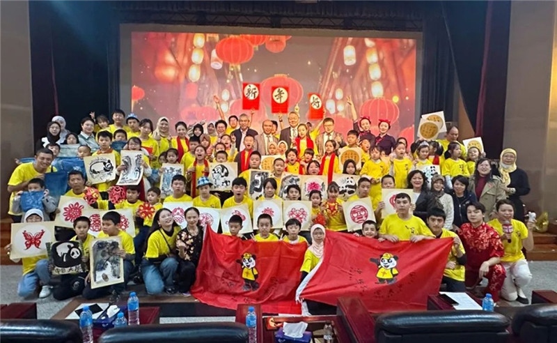圖為2023“中華文化大樂園—埃及開羅營”閉幕式活動現場。主辦方供圖