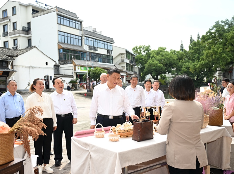 2023年9月20日，習(xí)近平在金華市義烏市后宅街道李祖村考察。