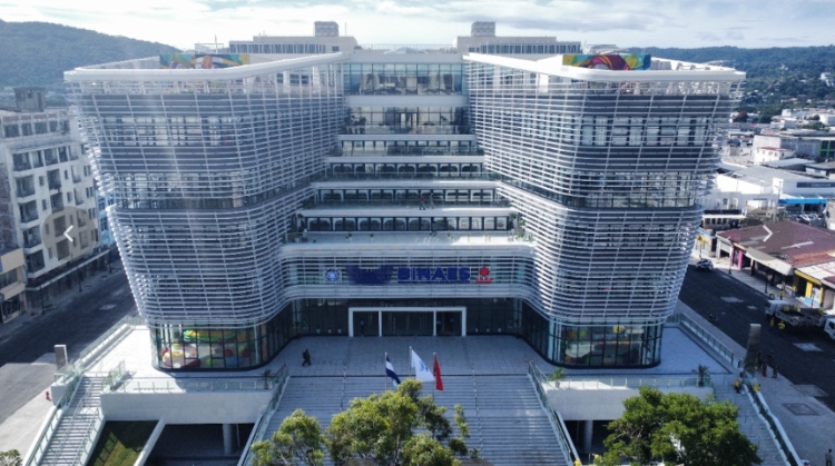 圖為中國援建薩爾瓦多國家圖書館實景。 圖片由中國援薩爾瓦多國家圖書館項目施工技術組提供