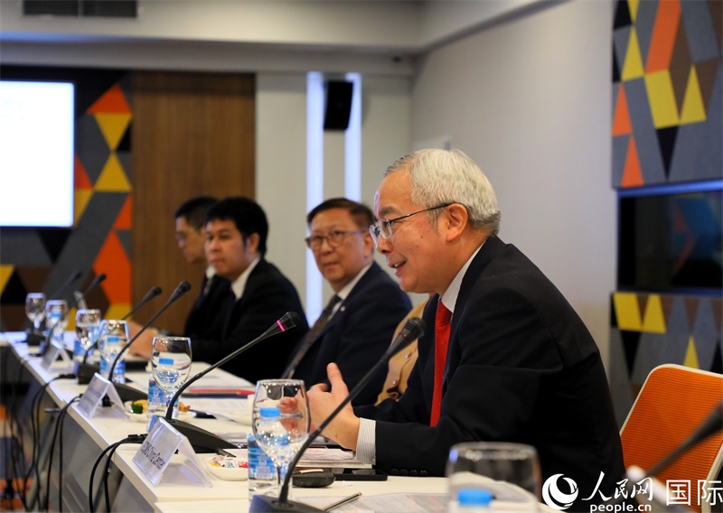 中國國際問題研究院副院長榮鷹致開幕辭。人民網(wǎng)記者 白元琪攝