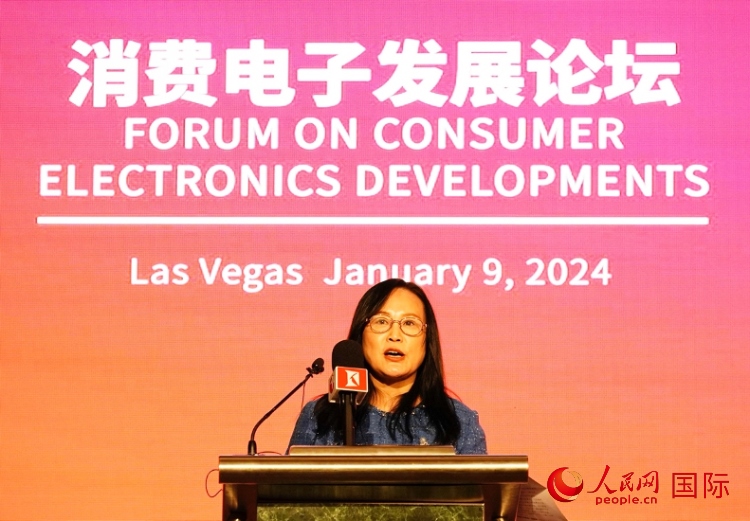 中國機電產品進出口商會副會長劉春致辭。人民網(wǎng)記者 鄧圩攝