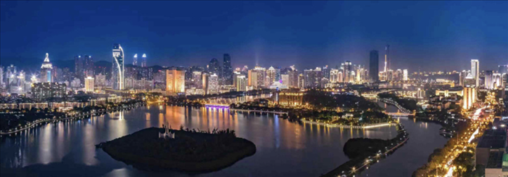 筼筜夜色。（圖源：人民日?qǐng)?bào)）