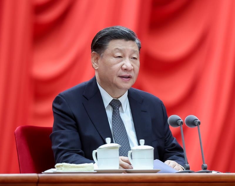 △2023年4月3日，學(xué)習(xí)貫徹習(xí)近平新時代中國特色社會主義思想主題教育工作會議在北京召開。習(xí)近平總書記出席會議并發(fā)表重要講話。