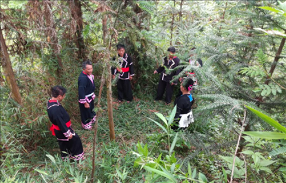 “瑤老”人民調(diào)解員翻山越嶺開展現(xiàn)場(chǎng)調(diào)解。