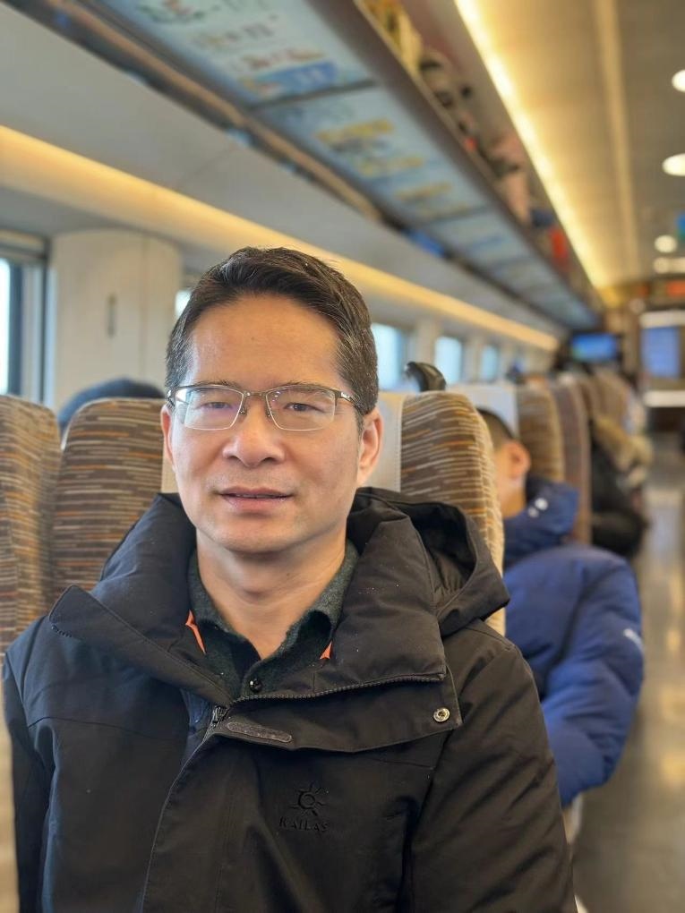 楊萬坤乘坐高鐵往返京津。（采訪對象供圖）