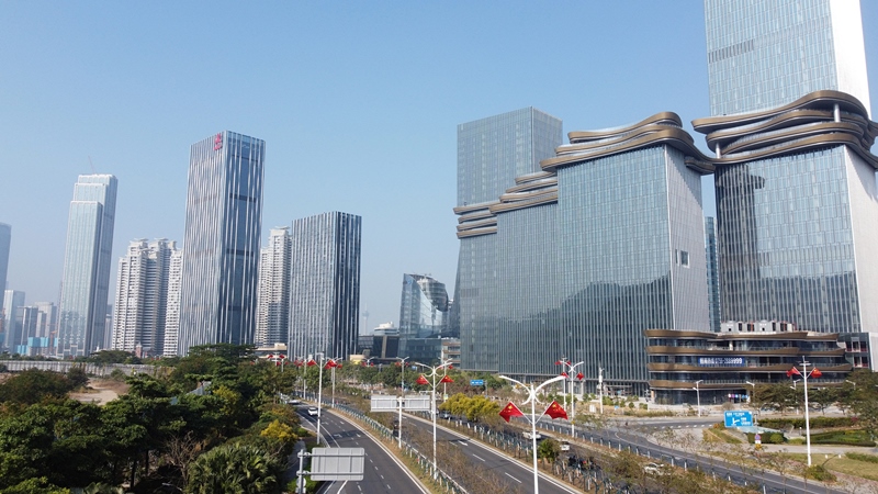 2024年1月1日，廣東珠海，橫琴粵澳深度合作區(qū)樓群。