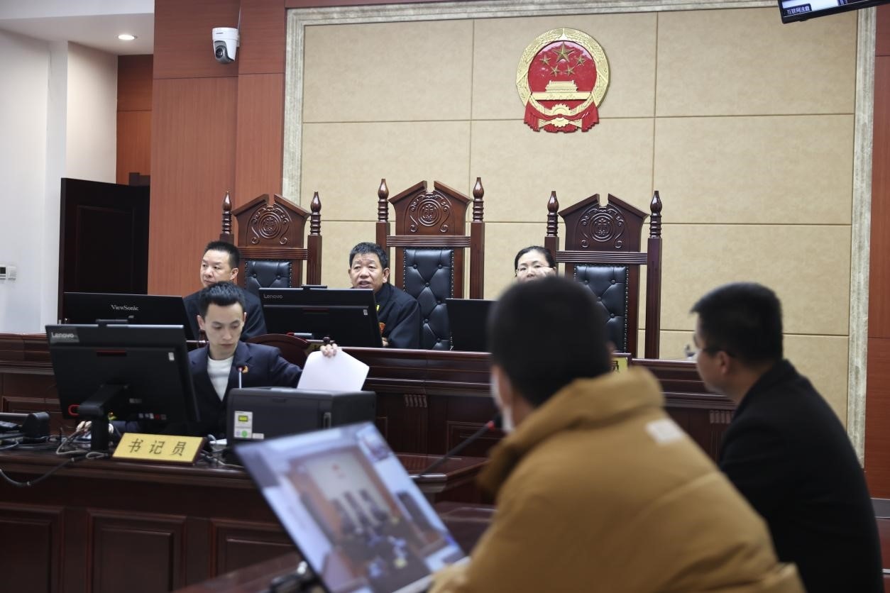 甘肅省高級人民法院審理現(xiàn)場。受訪者供圖