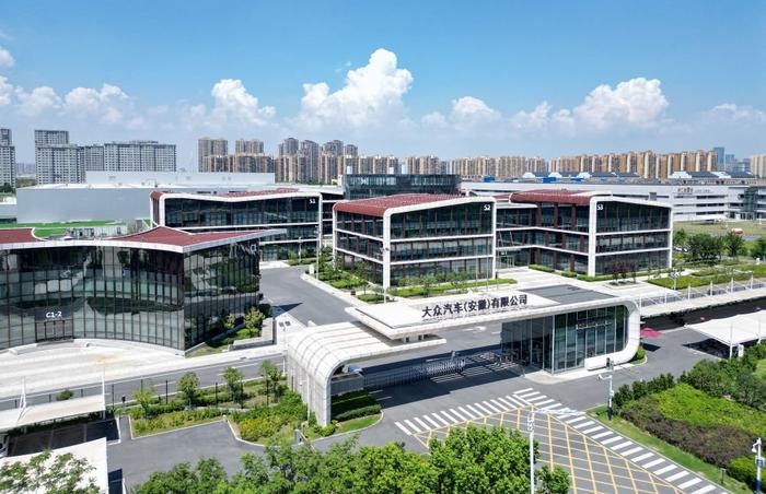  這是位于安徽省合肥市的大眾汽車（安徽）有限公司（2023年8月20日攝，無人機(jī)照片）。新華社記者郭晨攝