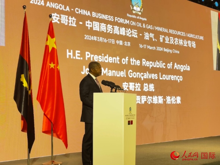 安哥拉總統(tǒng)若昂·曼努埃爾·貢薩爾維斯·洛倫索。人民網(wǎng)記者 張榮攝