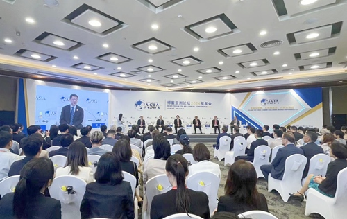 博鰲亞洲論壇2024年年會(huì)“‘創(chuàng)新、綠色、數(shù)智、融合’引領(lǐng)高質(zhì)量發(fā)展”分論壇。人民網(wǎng)記者 喬雪峰攝