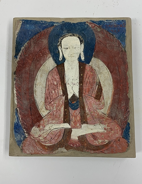 佛像壁畫殘片（暫定名）。國(guó)家文物局供圖