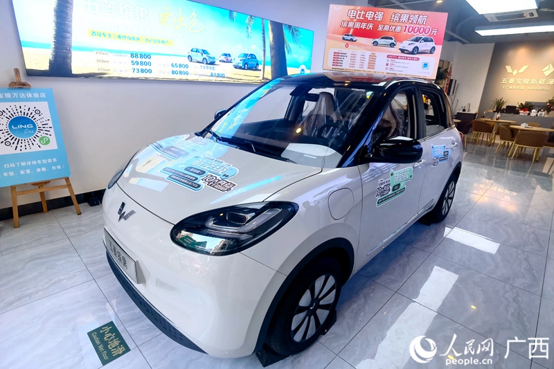五菱汽車推出置換補貼。人民網(wǎng)記者 陳燕攝