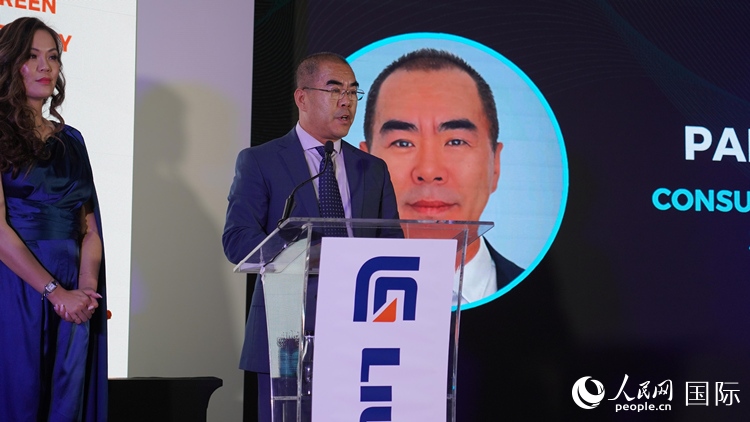 中國駐約翰內(nèi)斯堡總領(lǐng)事潘慶江發(fā)言致辭。人民網(wǎng) 張茜攝