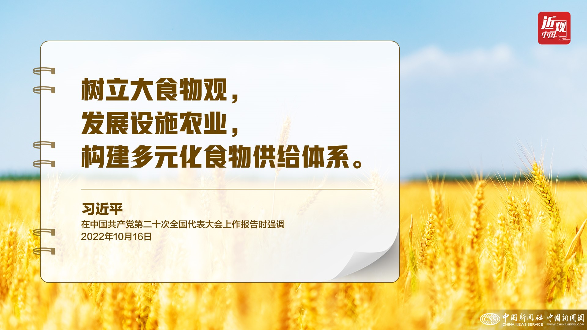 習(xí)近平：樹(shù)立大食物觀，構(gòu)建多元化食物供給體系