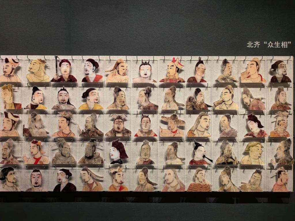 太原北齊壁畫博物館從山西北朝壁畫中提取人物元素展現(xiàn)當(dāng)時民族融合、文化交流。太原北齊壁畫博物館供圖