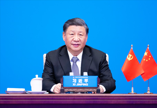 2023年3月15日，習近平主席在北京出席中國共產(chǎn)黨與世界政黨高層對話會，并發(fā)表題為《攜手同行現(xiàn)代化之路》的主旨講話。