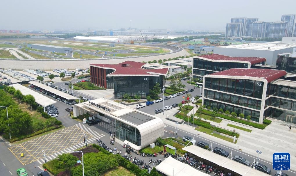 大眾汽車（安徽）有限公司外景（無人機照片，2024年6月7日攝）。新華社記者 郭晨 攝