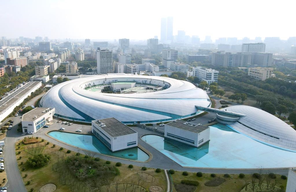 位于上海張江科學城的“上海光源”（2024年2月27日攝，無人機照片）。新華社記者 方喆 攝