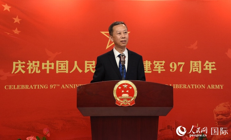 中國(guó)駐瑞典大使崔愛民致辭。人民網(wǎng)記者 殷淼攝