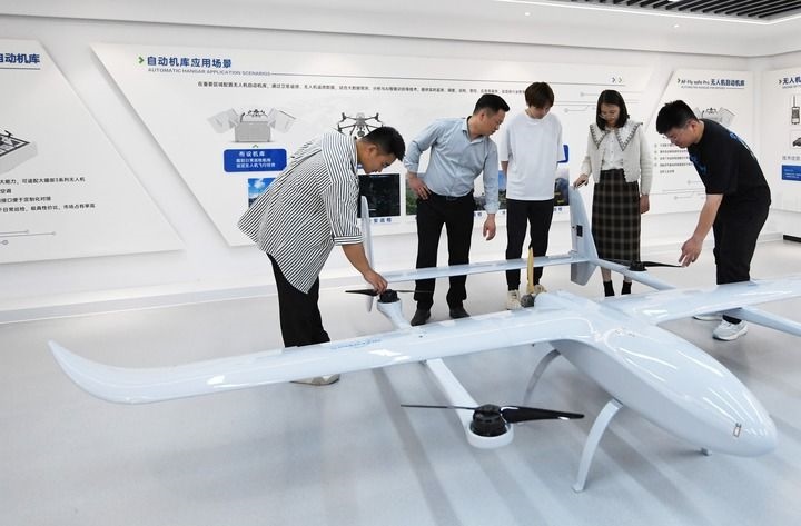 這是中科安飛（合肥）科技有限公司生產(chǎn)的無人機產(chǎn)品。（2024年5月16日攝）新華社發(fā)（郭如琦 攝）