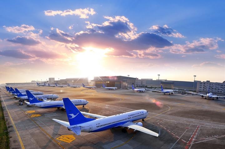 這是如今廈門航空的機(jī)隊照片。（廈門航空有限公司供圖）