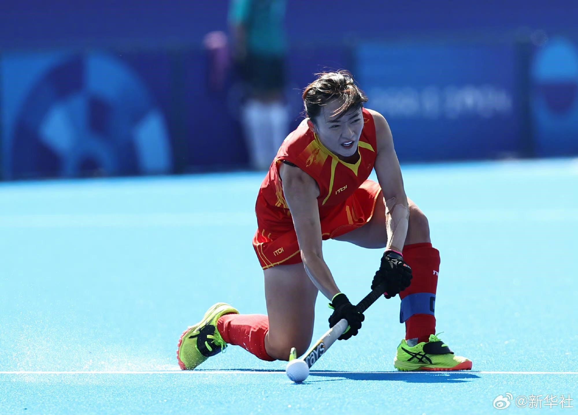 巴黎奧運會上，中國女子曲棍球隊在賽場揮灑汗水