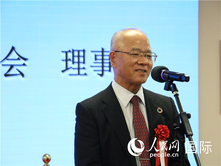 日中協(xié)會理事長瀨野清水致辭。人民網(wǎng) 許可攝