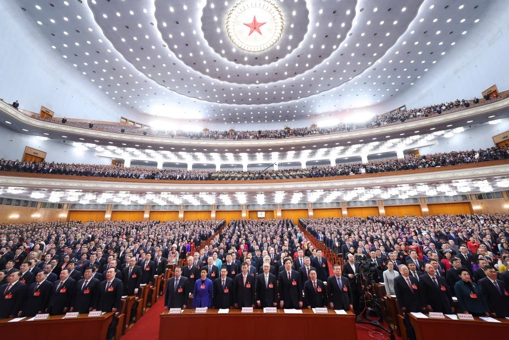 2024年3月5日，第十四屆全國人民代表大會第二次會議在北京人民大會堂開幕。新華社記者 黃敬文 攝