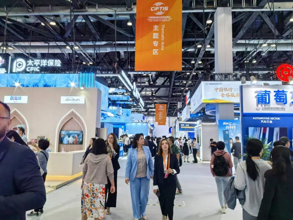 圖為2024年服貿(mào)會(huì)展區(qū)現(xiàn)場(chǎng)。 新華社記者 魏玉坤 攝