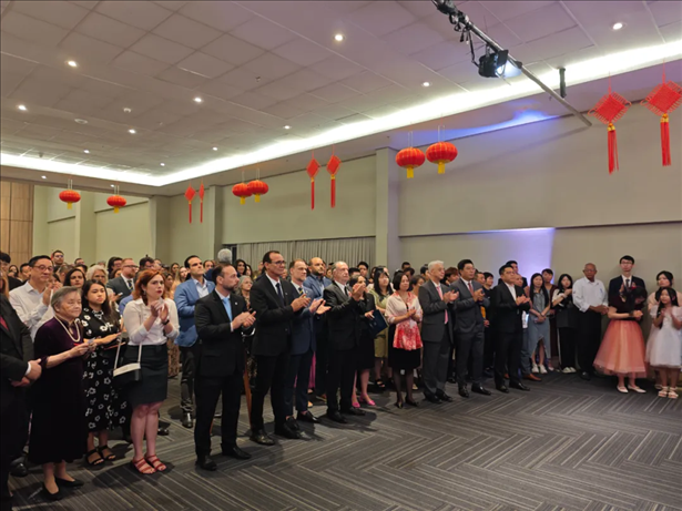 圖為招待會(huì)現(xiàn)場(chǎng)。 中國(guó)駐累西腓總領(lǐng)館供圖