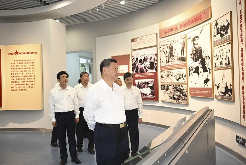 △2024年10月15日，習(xí)近平總書記在福建漳州市東山縣谷文昌紀(jì)念館考察。
