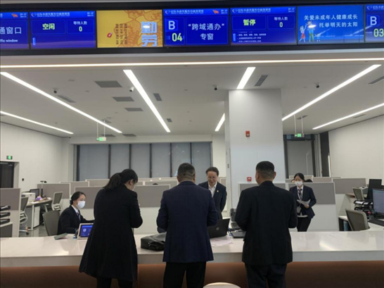 啟東市政務(wù)服務(wù)“跨域通辦”專窗。 圖片來源：江蘇南通啟東市數(shù)據(jù)局