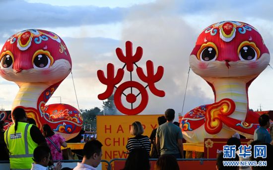 圖為游客在2025年奧克蘭元宵燈節(jié)游覽。（圖片由奧克蘭中國(guó)文化中心提供）